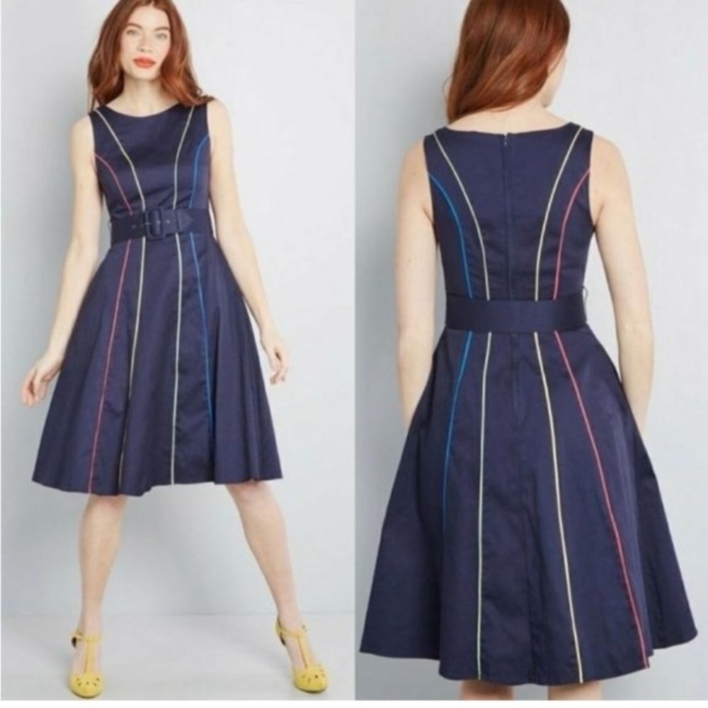 Modcloth Between The Lines A-Line Dress - 2x